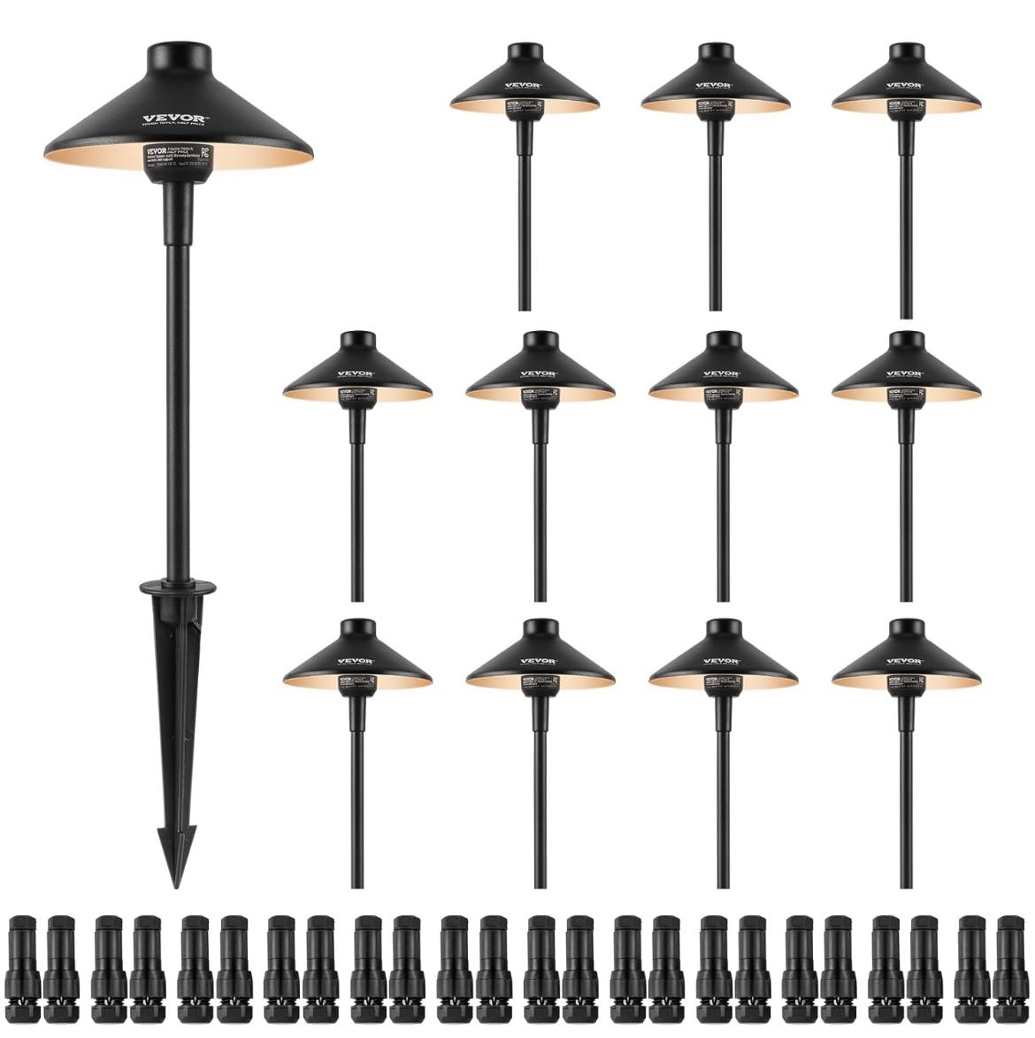 12 Pack Low Voltage Landscape Path Lights