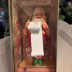 Vintage 1980 Hallmark "Checking it Twice" Special Edition Ornament of Santa 