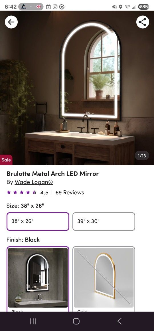 Black LED Mirrors