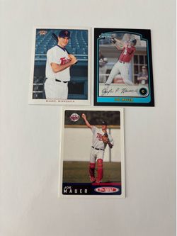 2002 JOE MAUER Topps Baseball Rookie Cards Twins RC Hall of Fame 2024