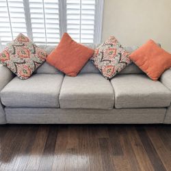 Fabric Sofa Set – 3-Seater + Loveseat – Good Condition