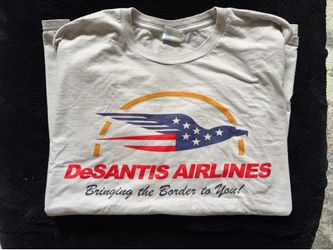 Gray Desantis airline shirt XL