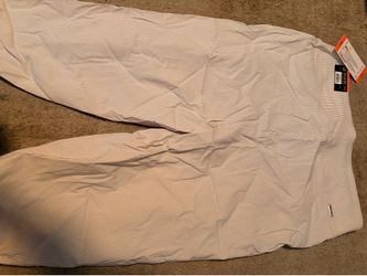 Tan and White Stripped Pants