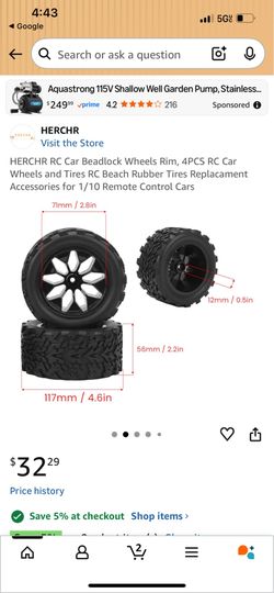 New HERCHR RC car tires and wheels replacement accessories