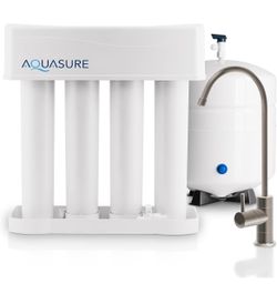 New in Box Aquasure Premier 4-Stage RO Reverse Osmosis Under Sink Drinking Water Filtration System
