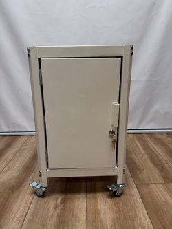 Metal Rolling Locker Storage Cabinet with Lock Chalk White - Room Essentials™