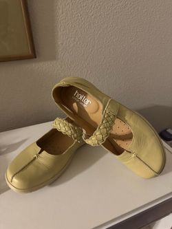 Hotter Shake Leather Shoes Pale Green Mary Jane Flat EU 38 1/2 US 7 1/2