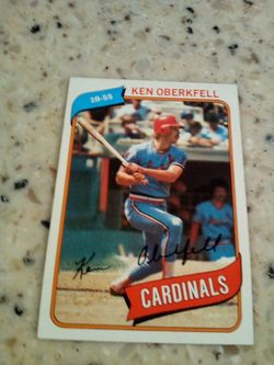 Vintage 1980 Topps baseball/ Ken oberkfell/ Cardinals/2b- ss/ card # 701