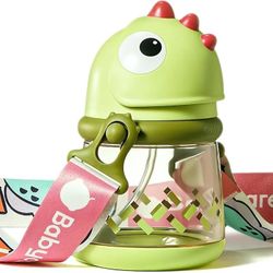 bc babycare Dinosaur Sippy Cups for Baby 6 Months, Weighted Ball