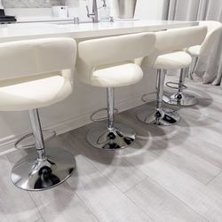 Ivory leather Bar Stools