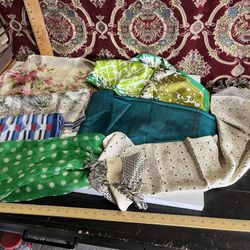 Vintage Scarfs Hand Made Silk & Others 