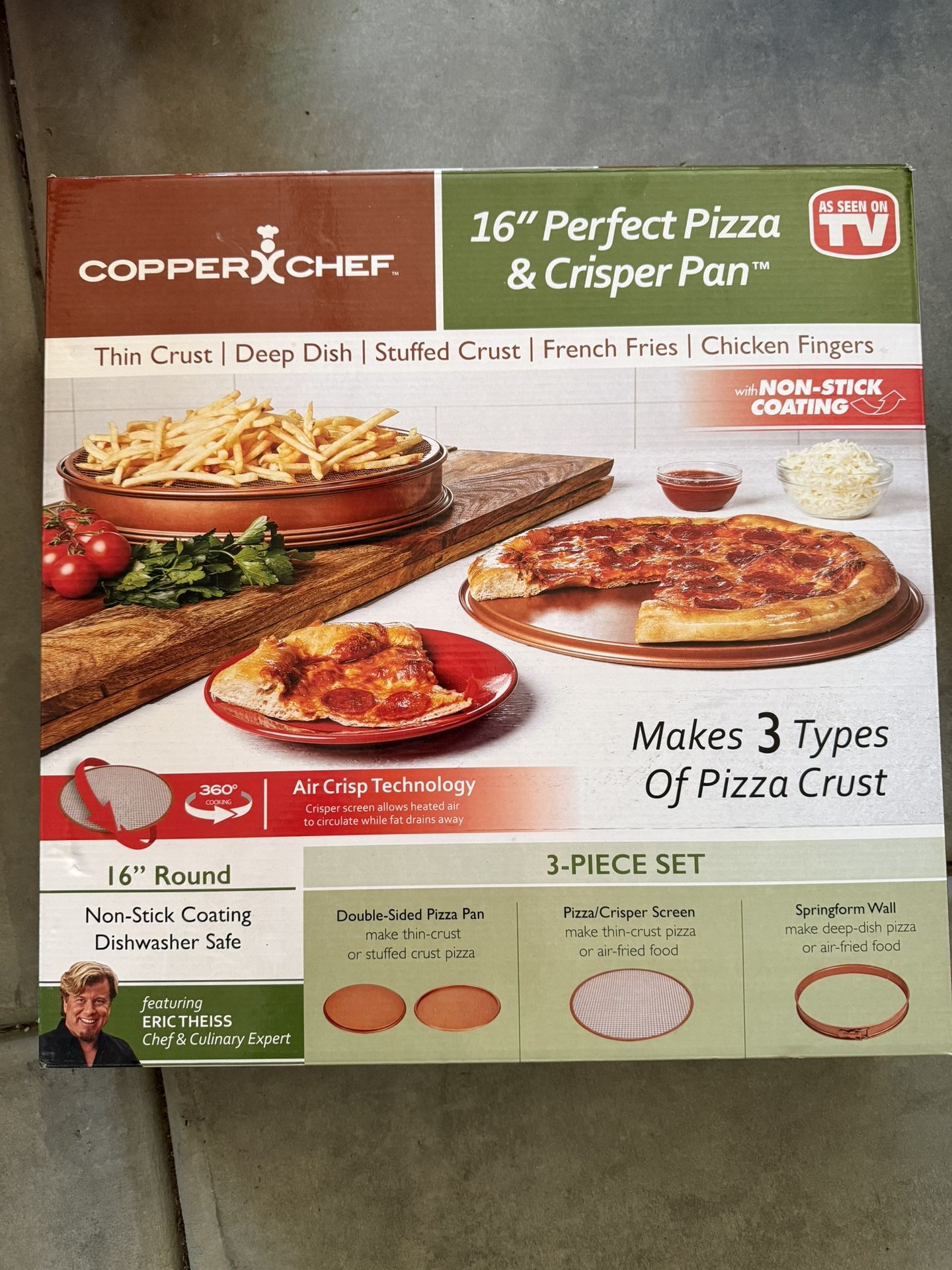 Copper Chef Perfect Pizza And Crisper Pan