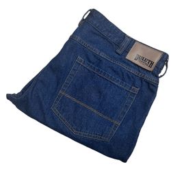 Duluth Trading Co Mens Denim Dark Blue Jeans Trim Fit Straight Leg 38Wx30L