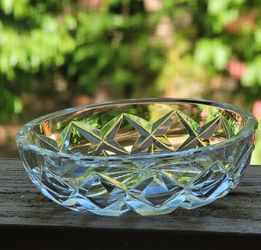 Vintage Waterford Kerry cut lead crystal 3.5" ashtray or trinket dish. Signed
