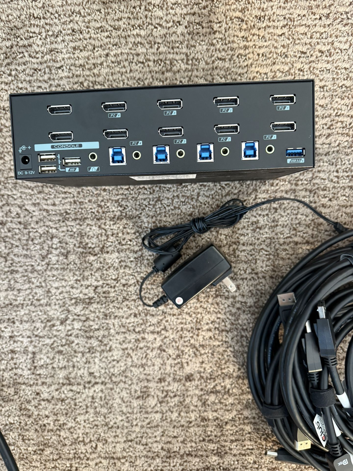 Dual Monitor KVM Complete With Cables