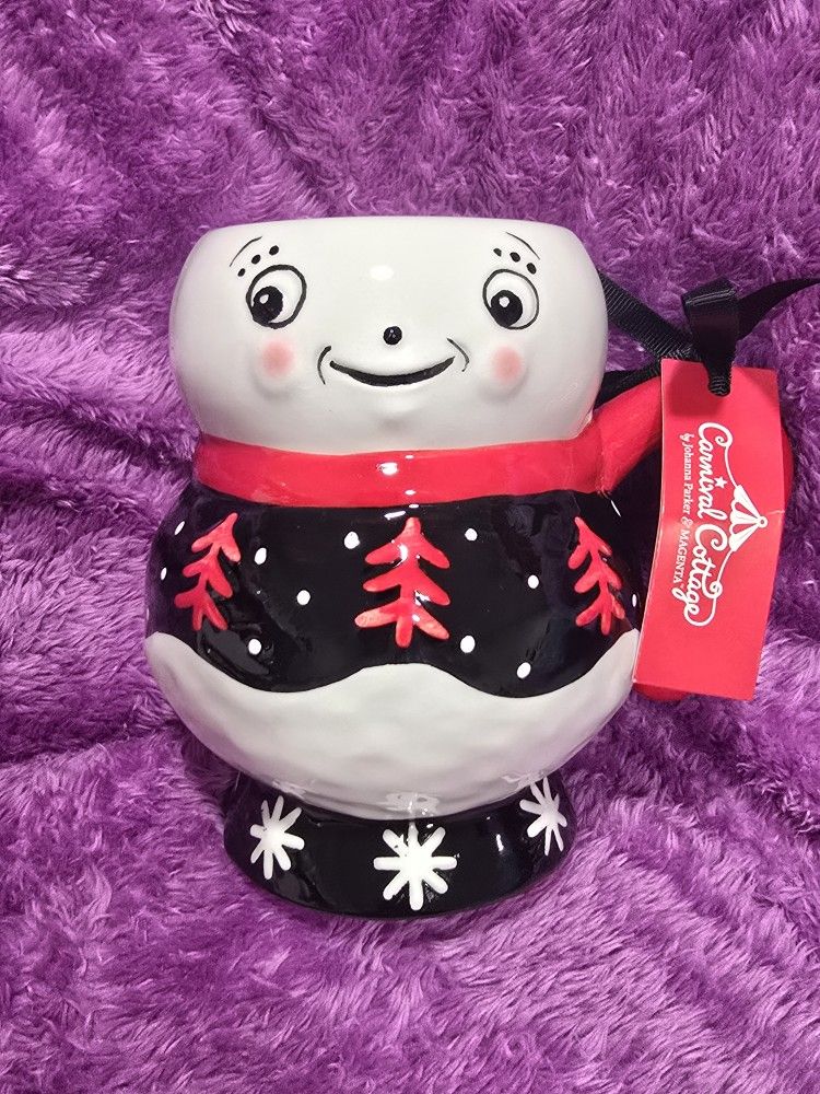 Carnival Cottage Johanna Parker Snowman Mug NWT