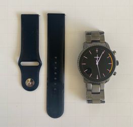 Fossil Men's Smoke Grey Gen 4 Explorist HR Stainless Steel Touchscreen Smartwatch