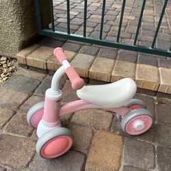 Balance bike pink & white