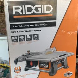 Rigid 7 in. Table Top Wet Tile Saw