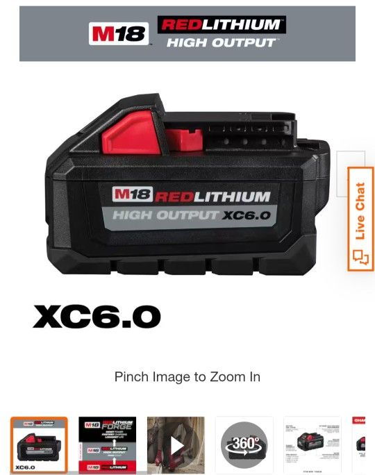 Milwaukee M18 High Output Battery 6.0