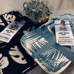 Aloha Collection Collapsible BEACH TOTE