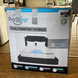 NEW King size 4” Pillow Top & Memory Foam TOPPER