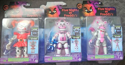 Five Nights at Freddy's Circus Baby, Funtime Freddy, and Funtime Foxy