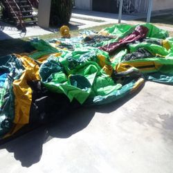 Water Jumper 3 Piece Jumper With Basketball Court Pool And Slide And One Air Machine