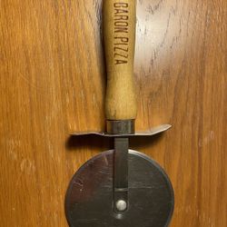 Red Baron Wooden Handle Pizza Cutter