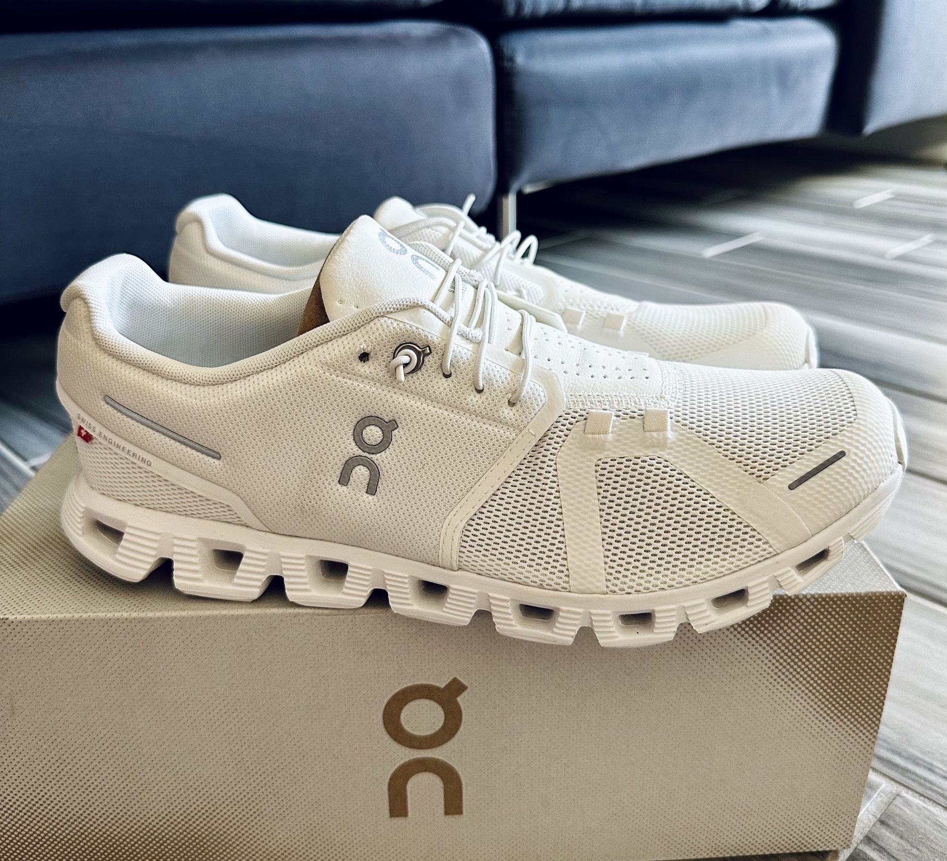 Men's On Cloud Cloud 5 Running Shoes - All White - Size 8, 11.5, 12, 13