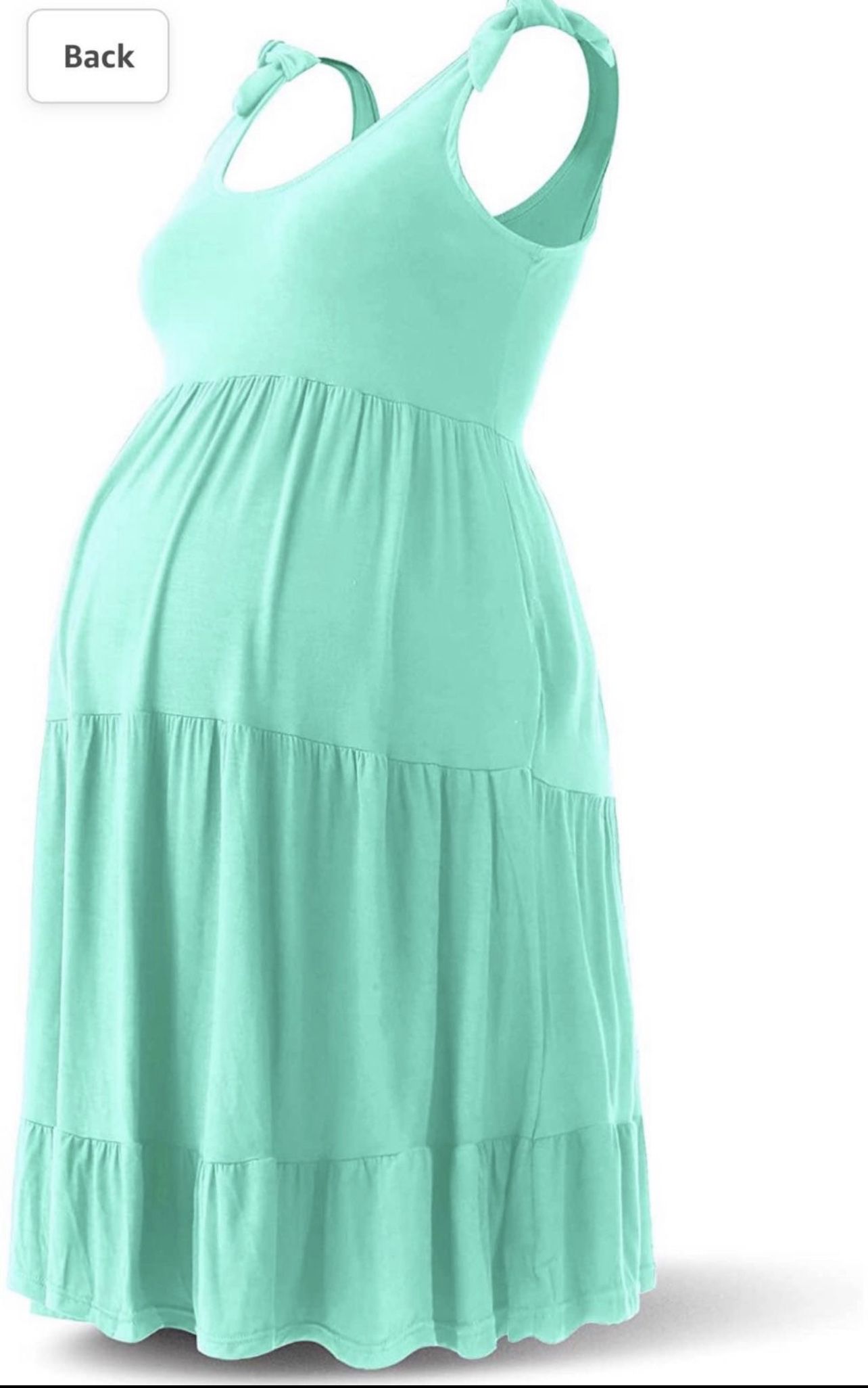 Brandnew Summer Maternity Dress Casual Sundress/Short Sleeveless Maternity Tank Dresses Cloth-Small