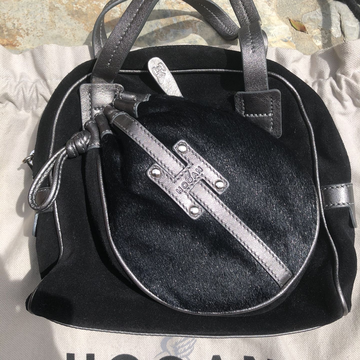 New HOGAN Small Black Leather Purse