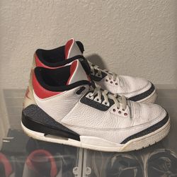 2020 Jordan 3 Fire Red Denim - Mens