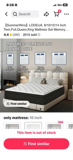 New 10 inch twin mattress