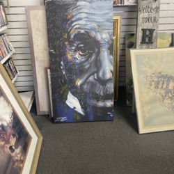 Modern Art Canvas | Abstract Expressionists Portrait | Signed|Great For Dorm Room