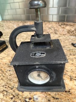 Antique AJAX Time Stamp Co Commercial Time Punch Clock Serial #16324