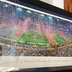 Patriots Super Bowl 49 Victory Panoramic – Framed Collectible