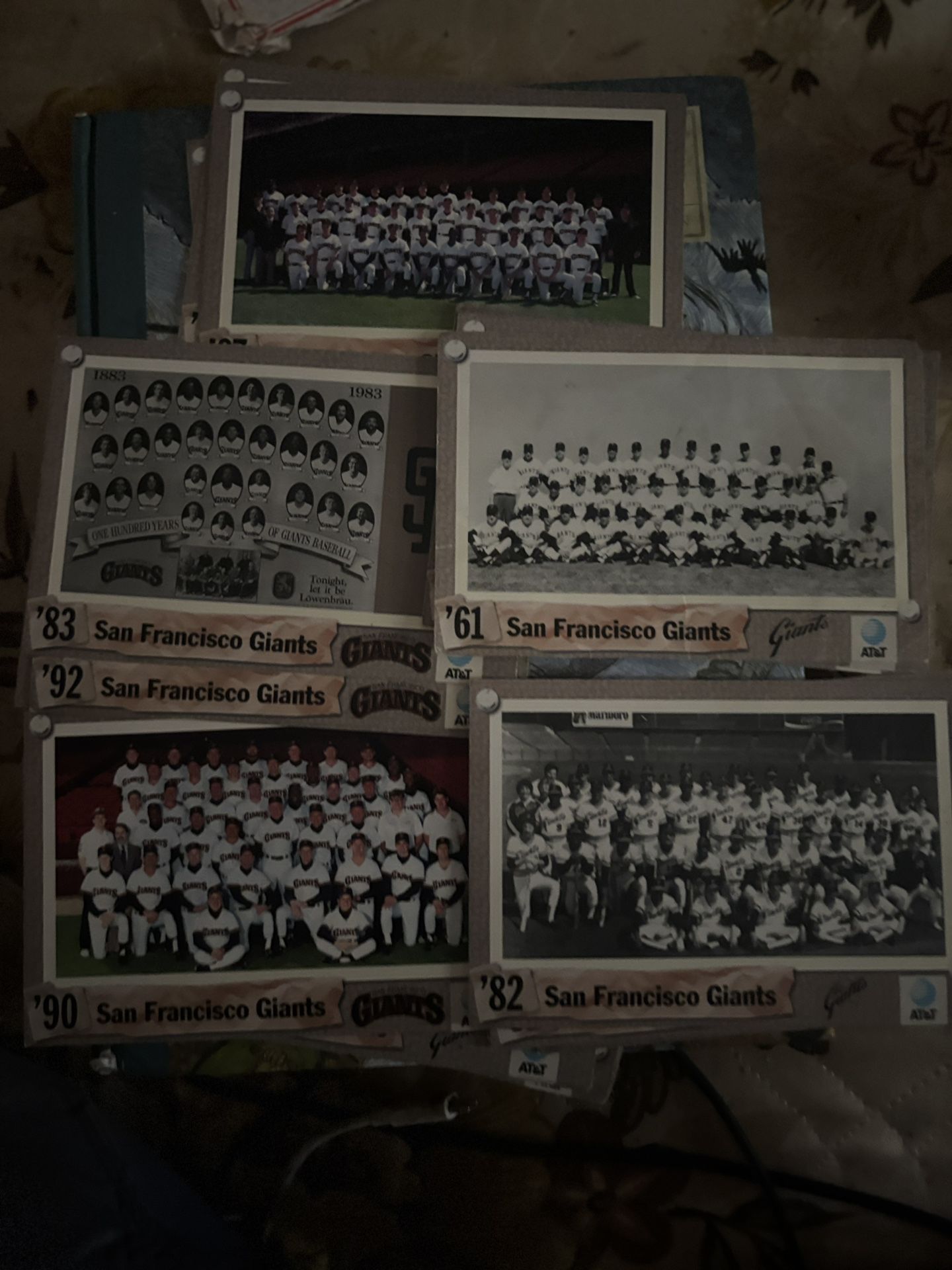 1958 To 1992 Giants collectible memorabilia postcards very rare