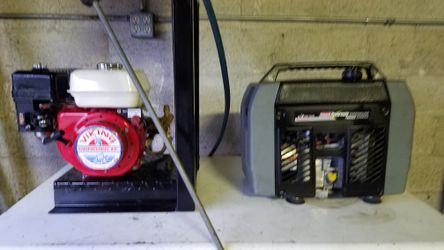 CAR WASH EQUIPMENT WITH STEEL FRAME HOSE REEL 50 FT HOSE GUN AND GENERATOR