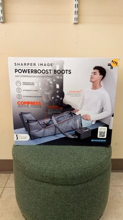 SHARPER IMAGE POWERBOOST BOOTS AIR COMPRESSION LEG RECOVERY