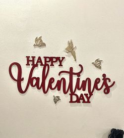 Happy Valentines Day Wood Sign