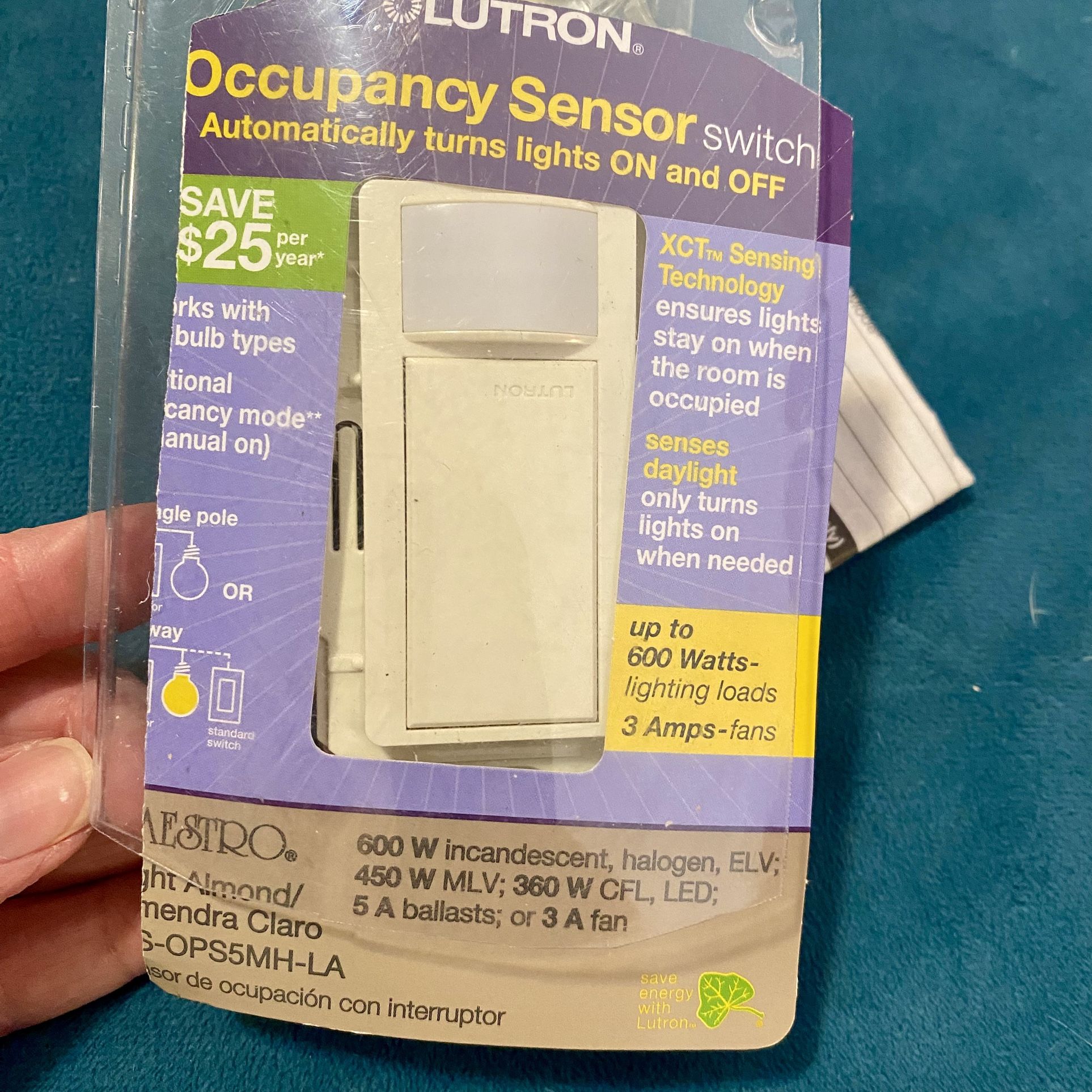 Lutron Maestro Occupancy Sensor Switch, Open Box MS-OPS5M