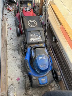 Used Kobalt 40V Max 20-in Cordless Brushless Push Lawn Mower and Weed Eater Combo w/ Battery & Charger