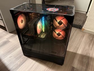 Ibuypower gaming pc, razor mouse, ibuypower keyboard, dell monitor