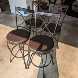 Set Of 4 Swivel Barstool Chairs