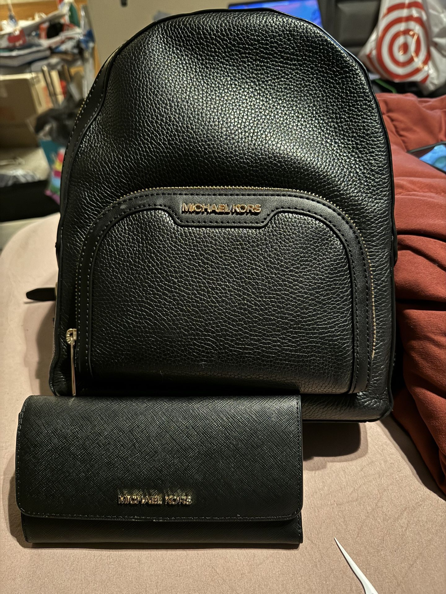 Micheal Kors Backpack And Wallet