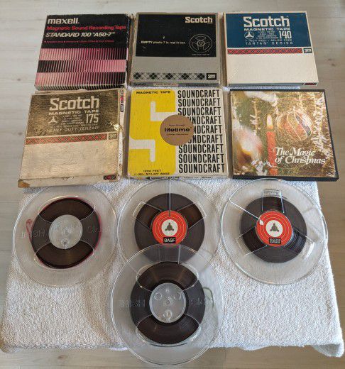 Lot of 10 Reel To Reel Tapes 7" Size