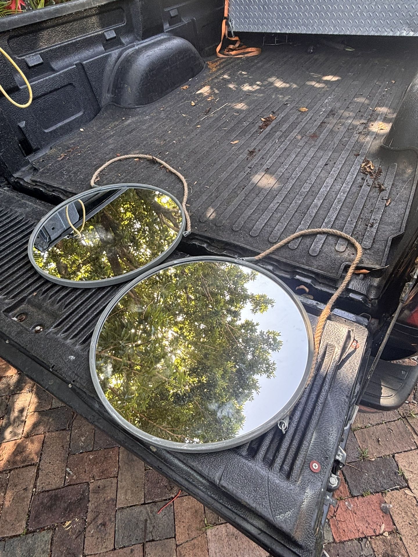 2 Cute Hanging Mirrors Country Style