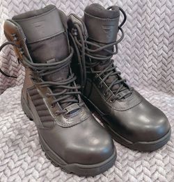 Bates Tactical Duty Boots Side Zip Safety Toe Black Mens 7 XW Work Boots NWOB