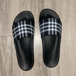 Black Burberry Slides